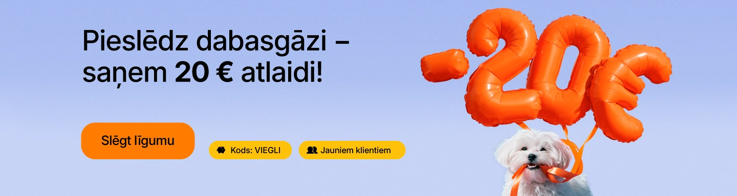 20 eur atlaide dabasgāzes rēķinam