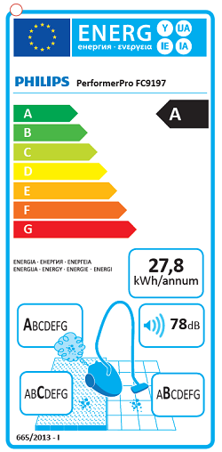Energoefektivitātes marķējums putekļsūcējiem
